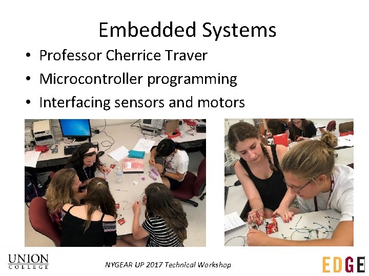 Embedded Systems • Professor Cherrice Traver • Microcontroller programming • Interfacing sensors and motors Embedded Systems • Professor Cherrice Traver • Microcontroller programming • Interfacing sensors and motors
