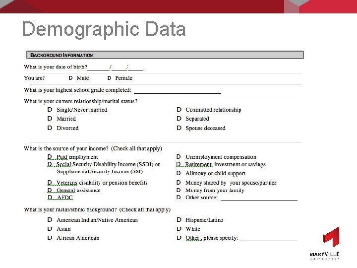 Demographic Data 