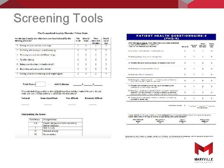 Screening Tools 