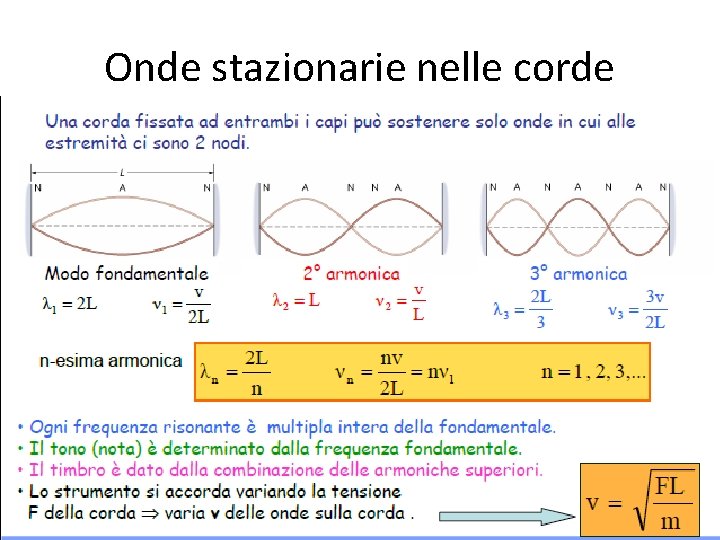 Onde stazionarie nelle corde 