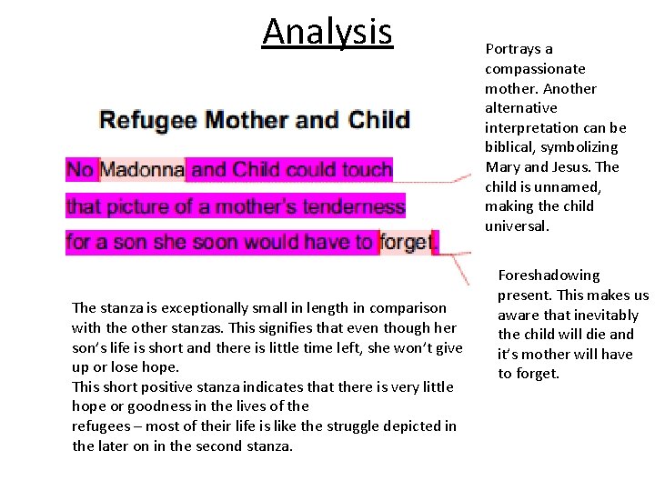 Analysis The stanza is exceptionally small in length in comparison with the other stanzas.