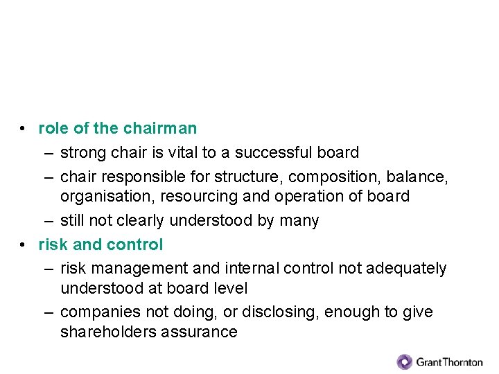 What areas have we focused on in our commentary? (2) • role of the