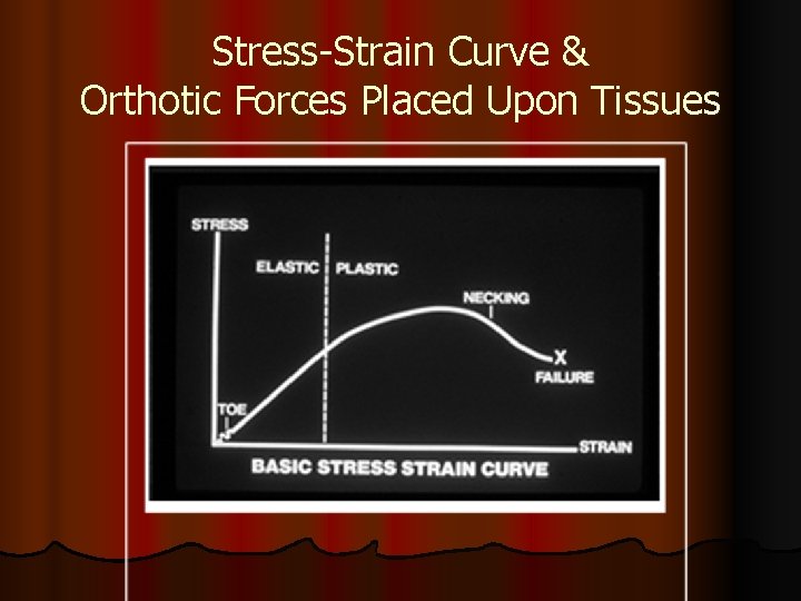 Stress-Strain Curve & Orthotic Forces Placed Upon Tissues 