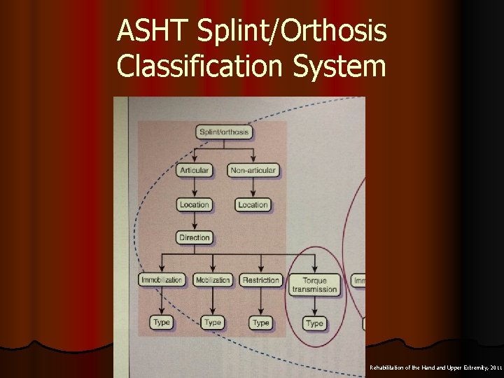 ASHT Splint/Orthosis Classification System Rehabilitation of the Hand Upper Extremity, 2011 