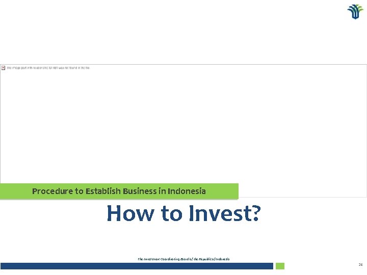 Procedure to Establish Business in Indonesia How to Invest? The Investment Coordinating Board of