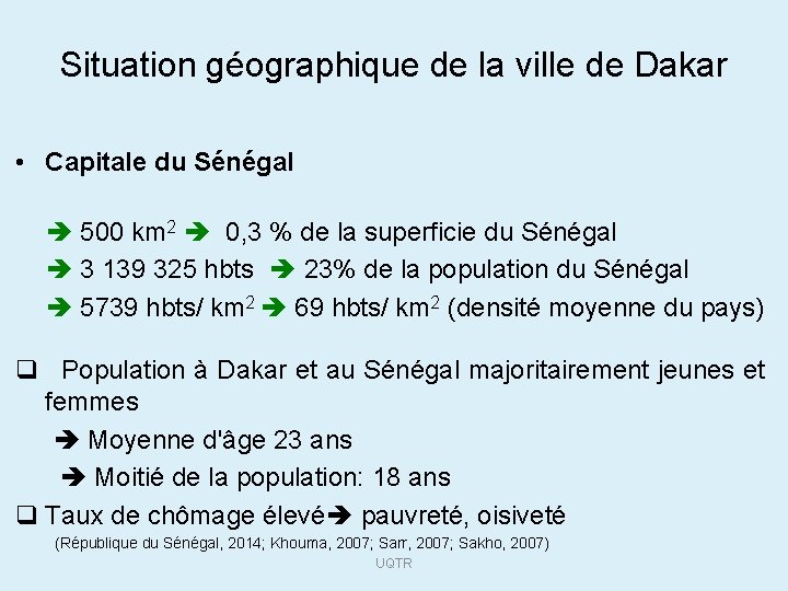 Situation géographique de la ville de Dakar • Capitale du Sénégal 500 km 2