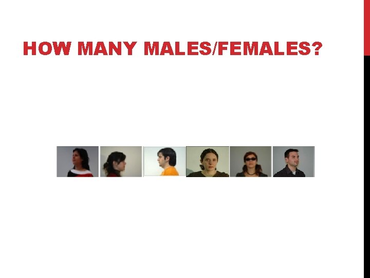 HOW MANY MALES/FEMALES? 