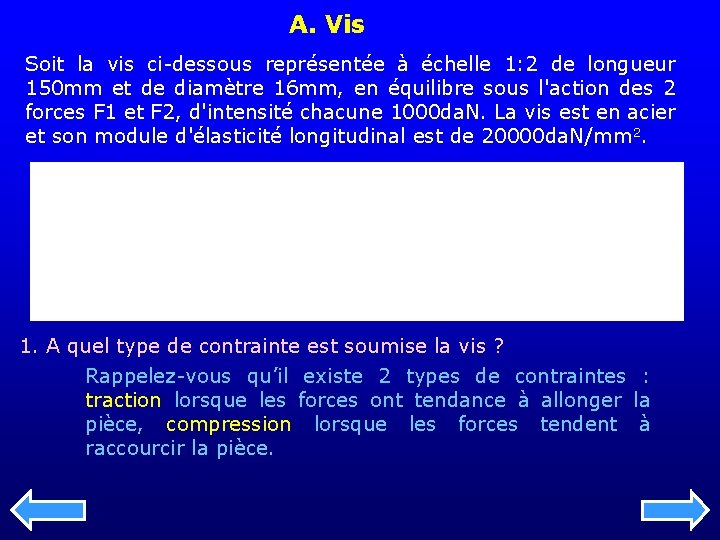 A. Vis Soit la vis ci-dessous représentée à échelle 1: 2 de longueur 150