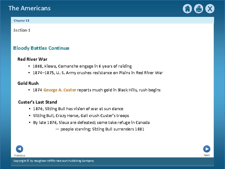 The Americans Chapter 13 Section-1 Bloody Battles Continue Red River War • 1868, Kiowa, The Americans Chapter 13 Section-1 Bloody Battles Continue Red River War • 1868, Kiowa,
