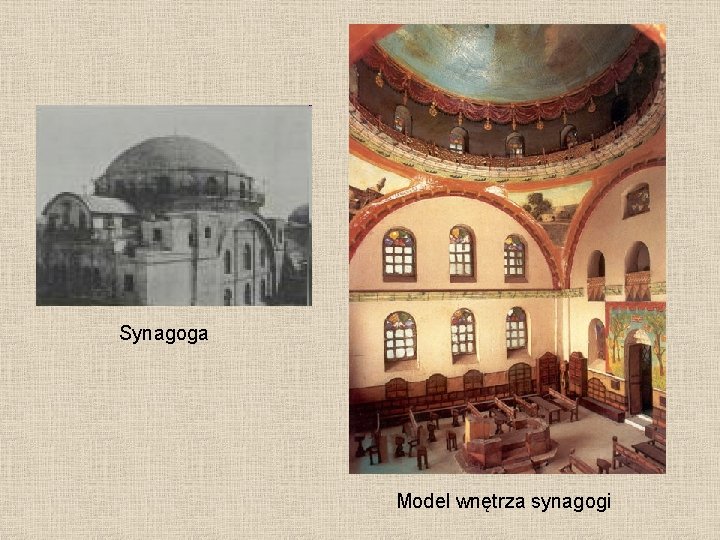 Synagoga Model wnętrza synagogi 