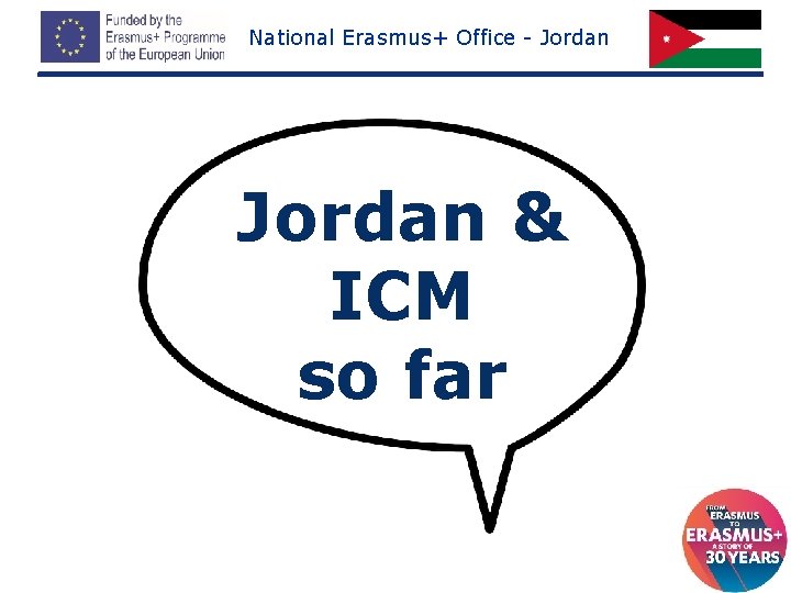 National Erasmus+ Office - Jordan & ICM so far 