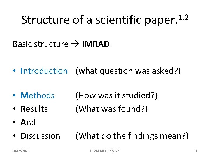 Causes of article rejection brief introduction to IMRa