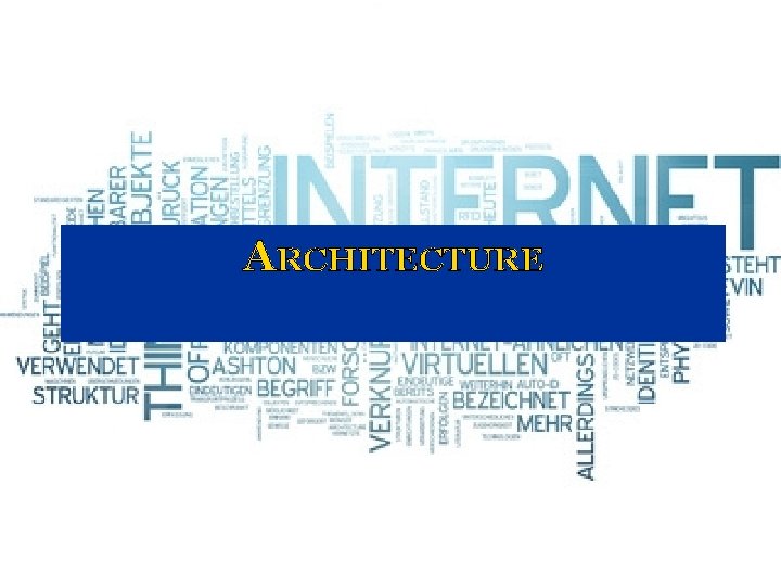 ARCHITECTURE ARCHITECTURE