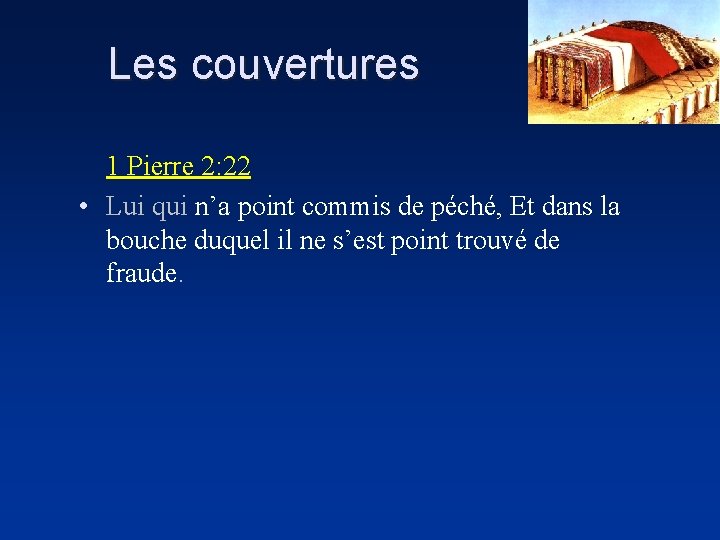 Les couvertures 1 Pierre 2: 22 • Lui qui n’a point commis de péché,