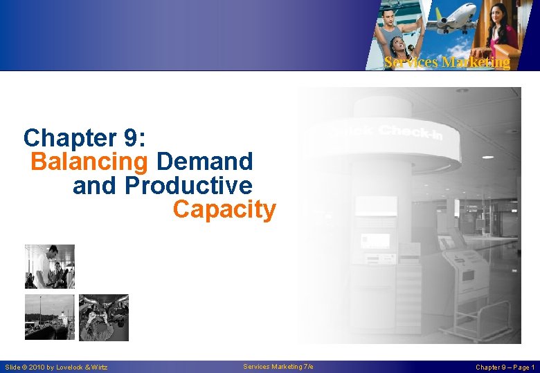 Services Marketing Chapter 9: Balancing Demand Productive Capacity Slide © 2010 by Lovelock &