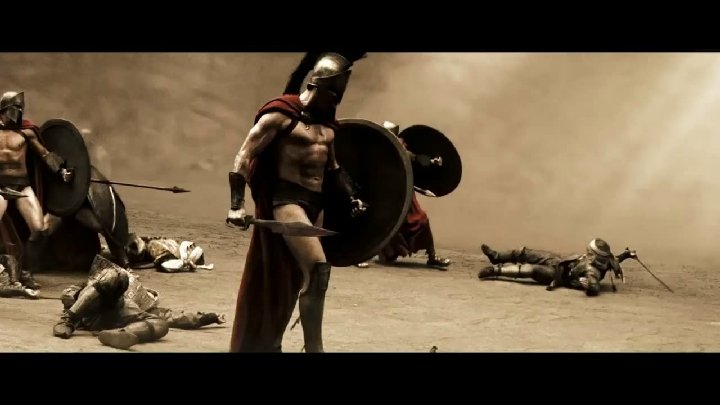 een scène uit 300 uit 2007 van Zack Snyder 