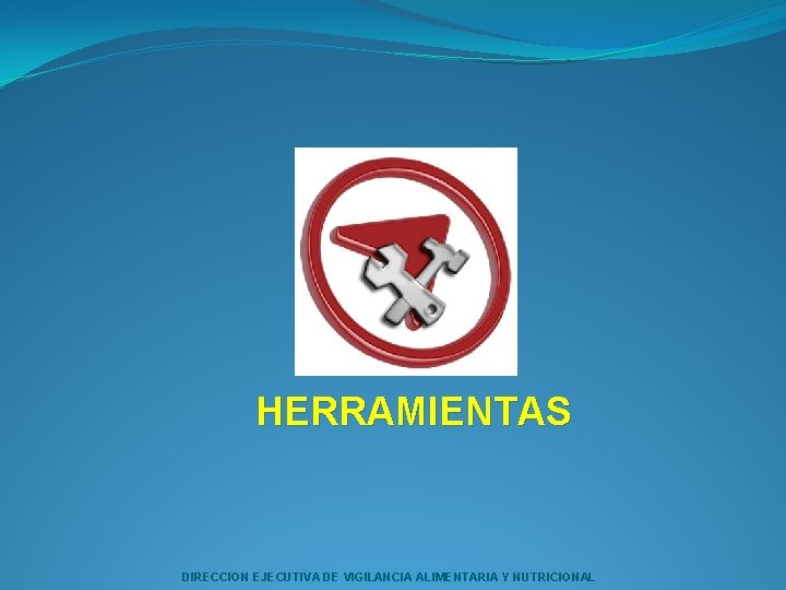 HERRAMIENTAS DIRECCION EJECUTIVA DE VIGILANCIA ALIMENTARIA Y NUTRICIONAL 