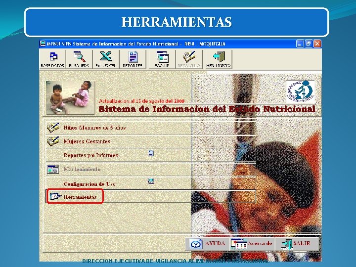 HERRAMIENTAS DIRECCION EJECUTIVA DE VIGILANCIA ALIMENTARIA Y NUTRICIONAL 