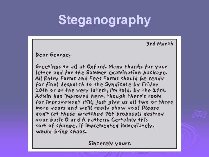 Steganography 