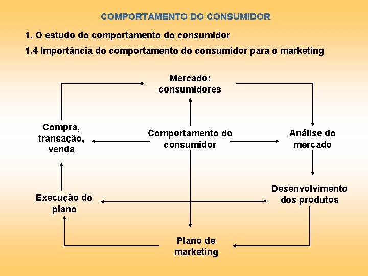 COMPORTAMENTO DO CONSUMIDOR 1. O estudo do comportamento do consumidor 1. 4 Importância do