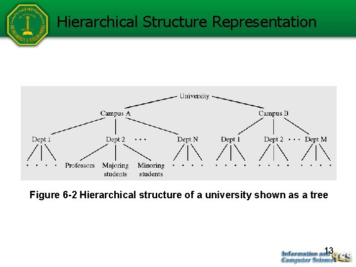 Hierarchical Structure Representation Figure 6 -2 Hierarchical structure of a university shown as a