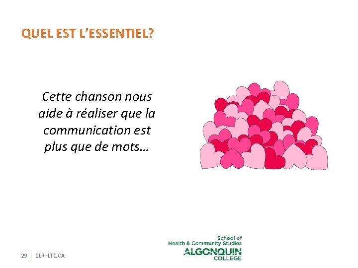 QUEL EST L’ESSENTIEL? Cette chanson nous aide à réaliser que la communication est plus QUEL EST L’ESSENTIEL? Cette chanson nous aide à réaliser que la communication est plus