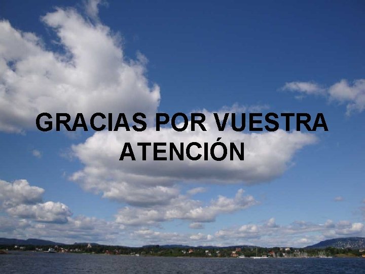 GRACIAS POR VUESTRA ATENCIÓN 