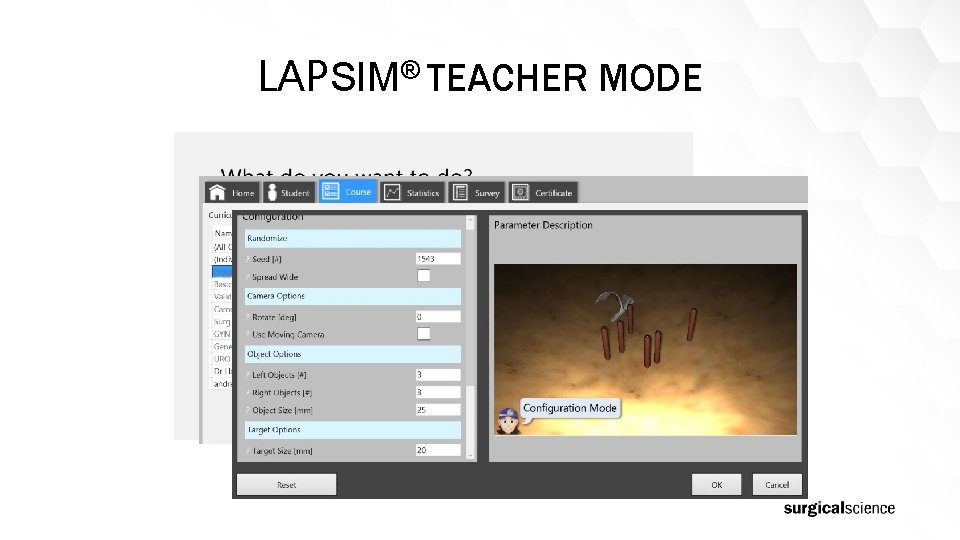 LAPSIM® TEACHER MODE 