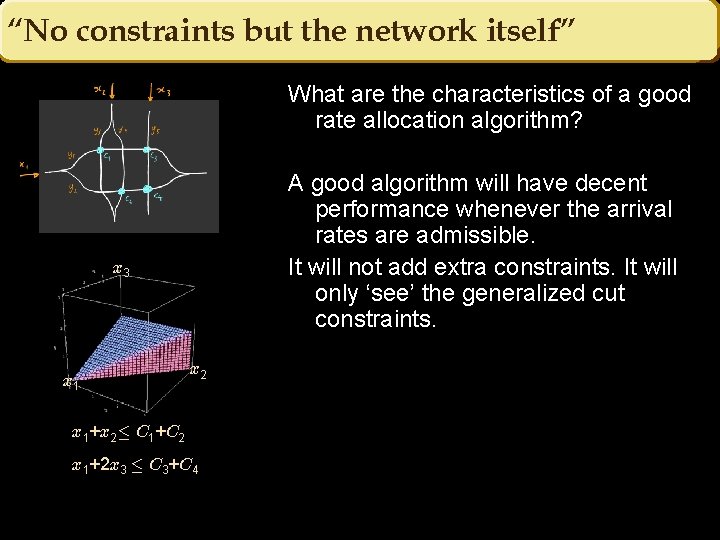 “No constraints but the network itself” What are the characteristics of a good rate