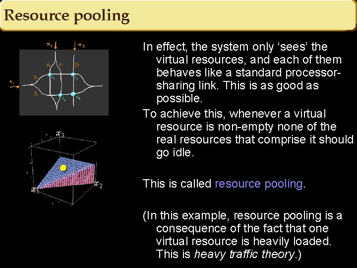 Resource pooling In effect, the system only ‘sees’ the virtual resources, and each of