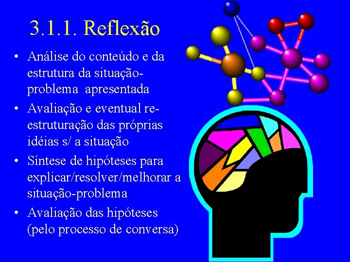 3. 1. 1. Reflexão • Análise do conteúdo e da estrutura da situaçãoproblema apresentada