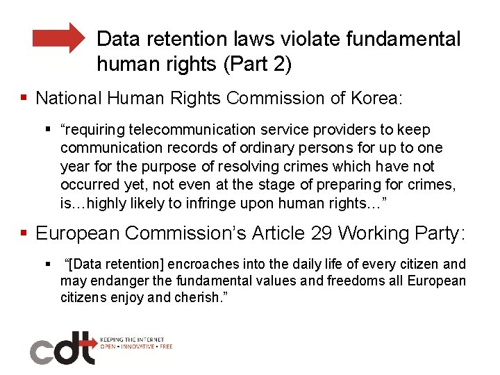 Data retention laws violate fundamental human rights (Part 2) § National Human Rights Commission