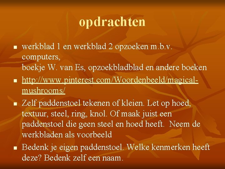 opdrachten n n werkblad 1 en werkblad 2 opzoeken m. b. v. computers, boekje