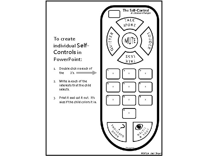 To create individual Self. Controls in Power. Point: 1. Double click on each of To create individual Self. Controls in Power. Point: 1. Double click on each of