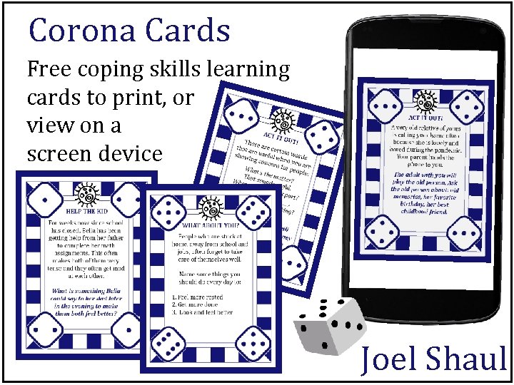 Corona Cards Free coping skills learning cards to print, or view on a screen Corona Cards Free coping skills learning cards to print, or view on a screen