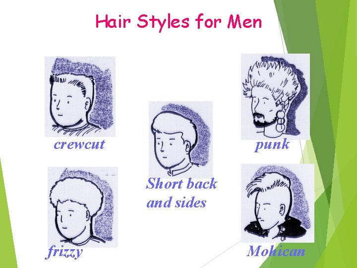 Hair Styles for Men crewcut punk Short back and sides frizzy Mohican 