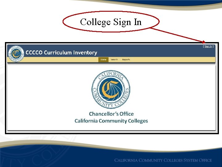 College Sign In 