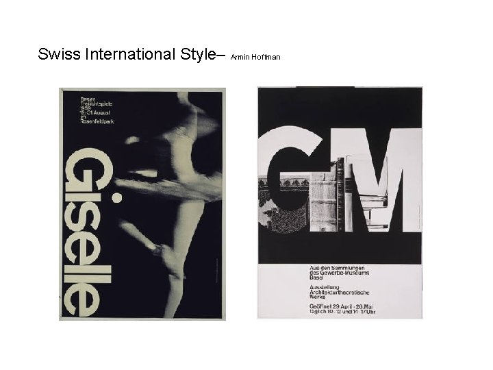 Swiss International Style– Armin Hoffman 