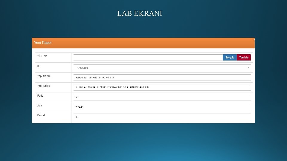 LAB EKRANI 