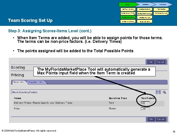 Set-Up Team Scoring Set Up Evaluation Consensus Add Team Members Grading Questions Final Grading