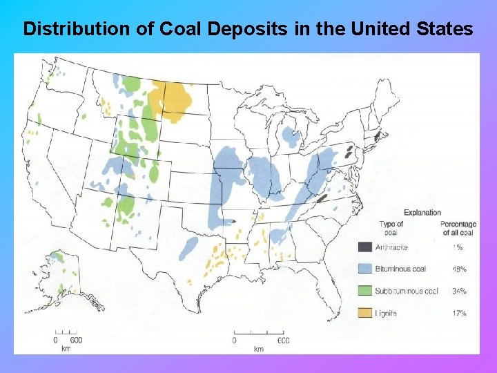 Distribution of Coal Deposits in the United States 