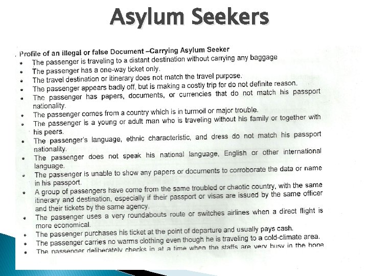 Asylum Seekers 