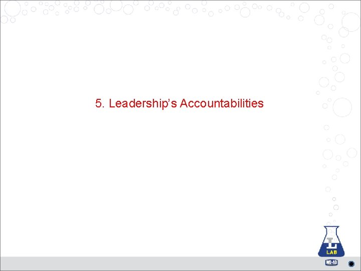 5. Leadership’s Accountabilities 