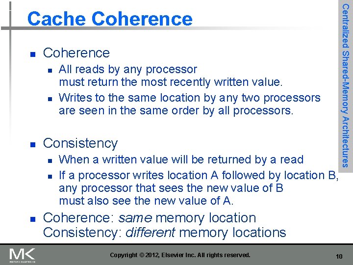 n Coherence n n n Consistency n n n All reads by any processor