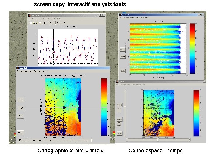  screen copy interactif analysis tools Cartographie et plot « time » Coupe espace