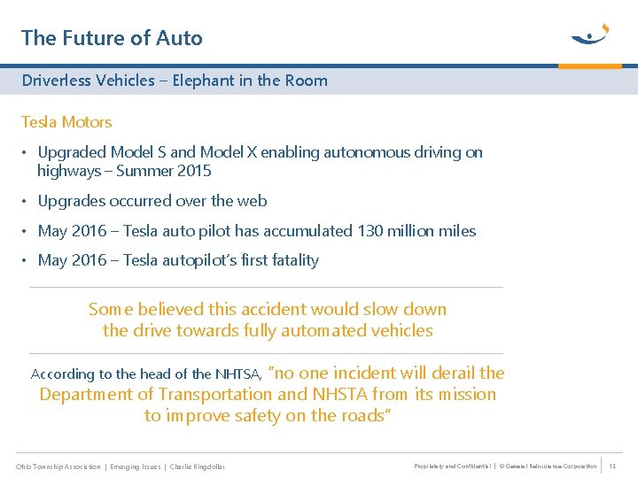 The Future of Auto Driverless Vehicles – Elephant in the Room Tesla Motors •