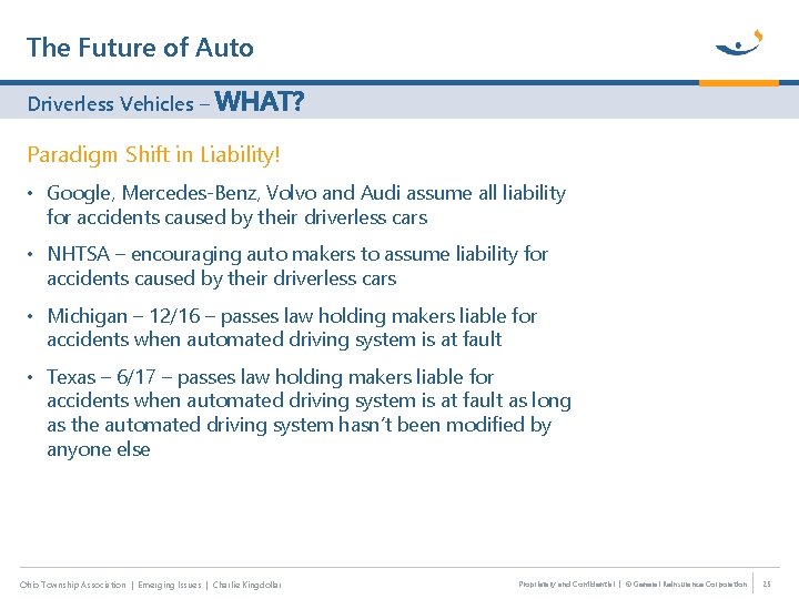 The Future of Auto Driverless Vehicles – WHAT? Paradigm Shift in Liability! • Google,