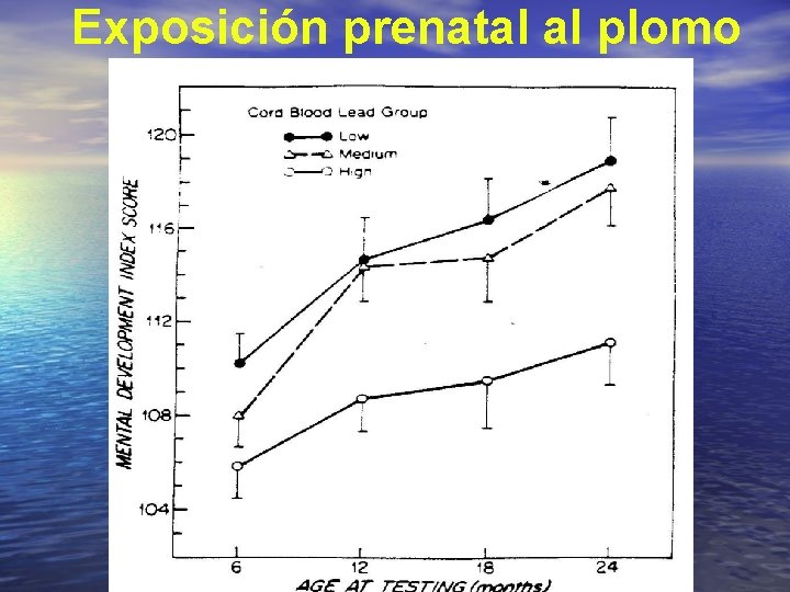 Exposición prenatal al plomo 