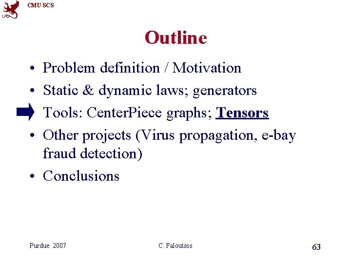 CMU SCS Outline • • Problem definition / Motivation Static & dynamic laws; generators CMU SCS Outline • • Problem definition / Motivation Static & dynamic laws; generators