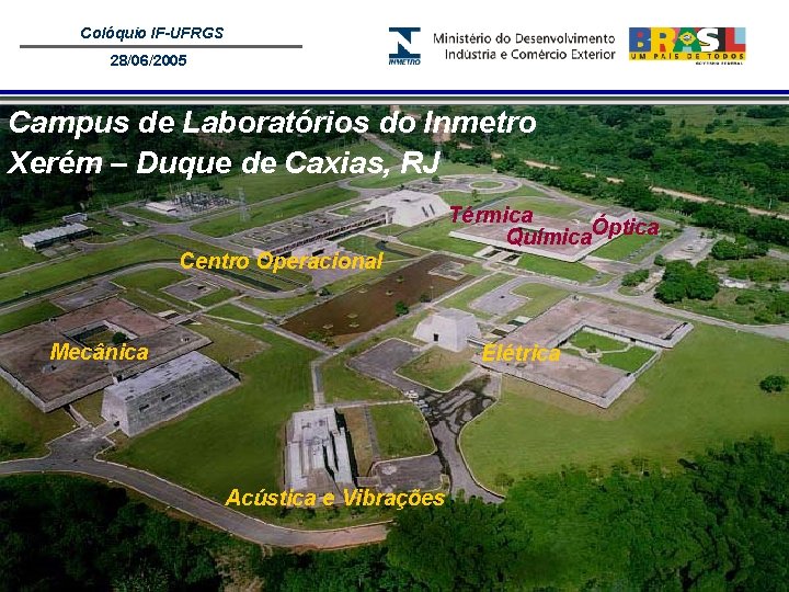 Colóquio IF-UFRGS 28/06/2005 Campus de Laboratórios do Inmetro Xerém – Duque de Caxias, RJ